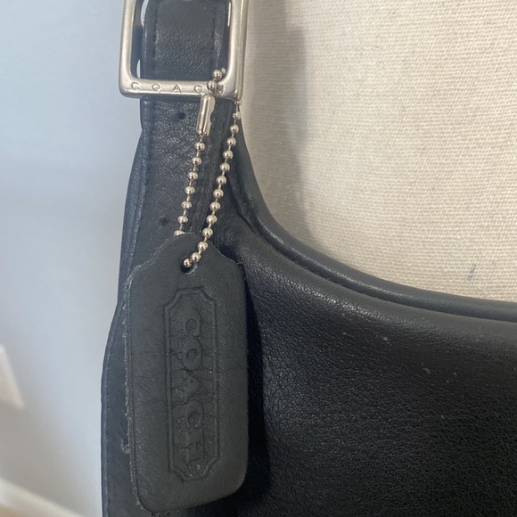 COACH #9134 Vintage Black Leather Large 
Flap Crossbody Shoulder Saddle Bag. - Picture 4 of 9